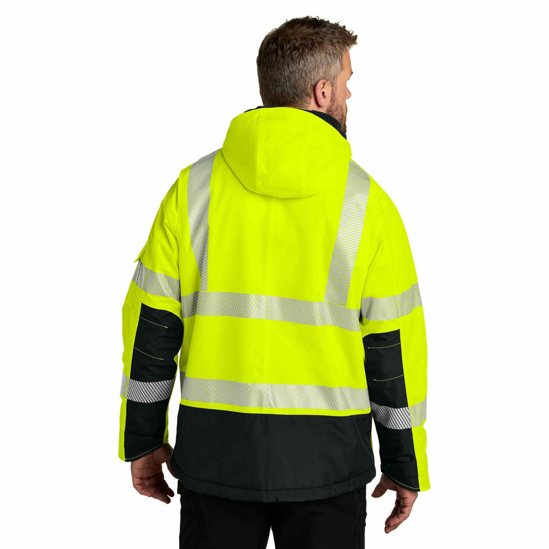 Carhartt High Visibility Class 3 Waterproof Heavyweight Insulated Jacket Brite Lime