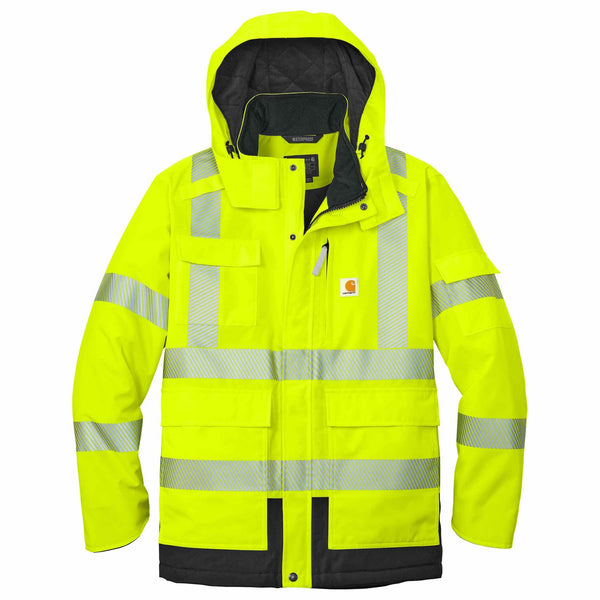 Carhartt High Visibility Class 3 Waterproof Heavyweight Insulated Jacket - Brite Lime